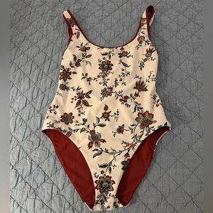 Tuckernuck x Studio McGee Terracotta Chintz Clemente One Piece Bathing Suit M